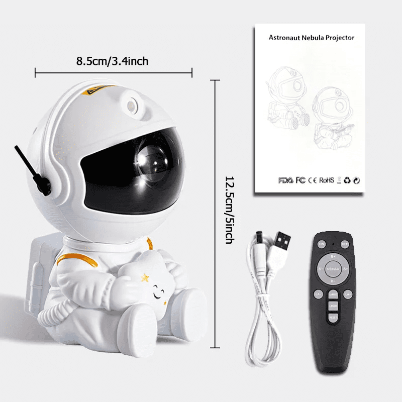 Man to the Moon - Sternenprojektor Galaxie Nachtlicht Astronaut